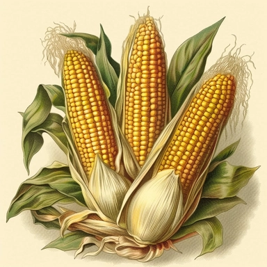 vintage corn, clipart, non-overlapping,