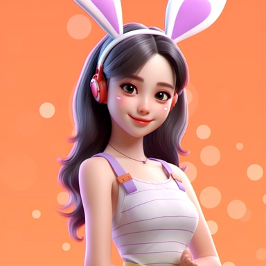 a cute girl,3d character from Disney Pixar,sblind box,anime,bbc girl,woman png clipart,in the style of chinapunk,photo-realistic compositions,movie still,bunnycore