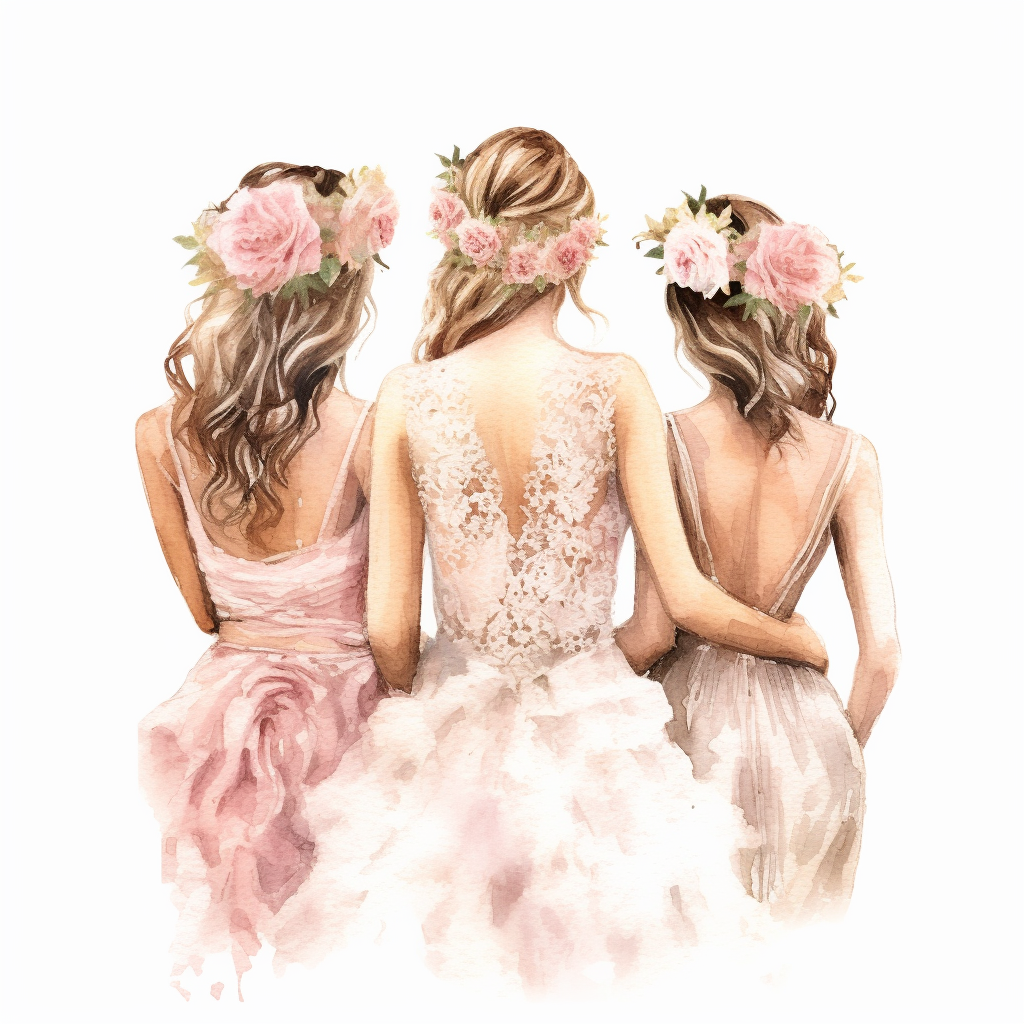 bridesmaid dress cliparts
