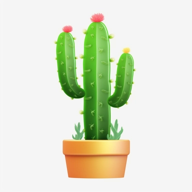 Animation Cactus plant clipart, single design, 8k