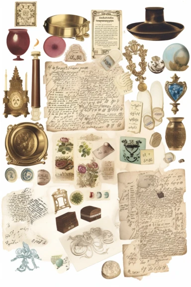 a page of clipart ephemera, white background, passover, jewish