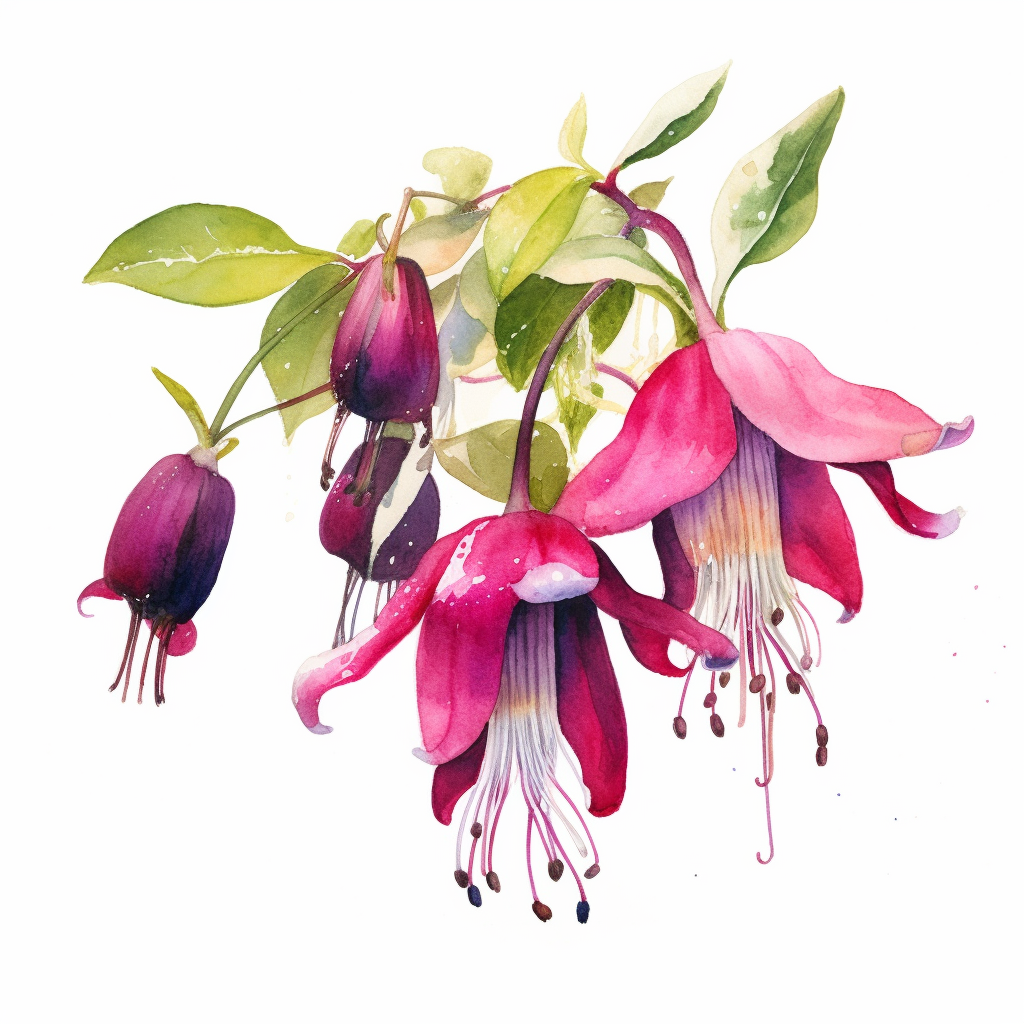 fuchsia flower cliparts