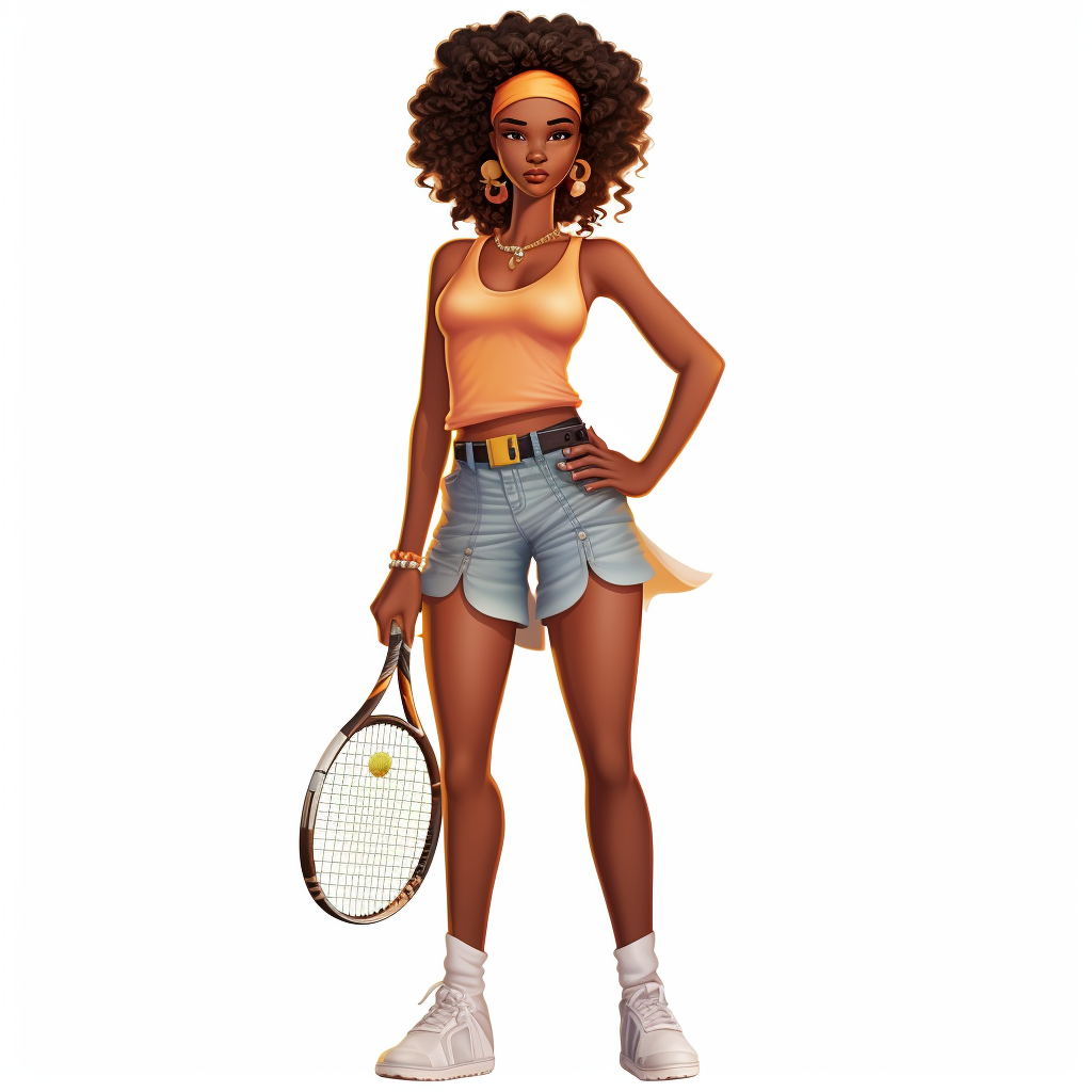 black tennis cliparts