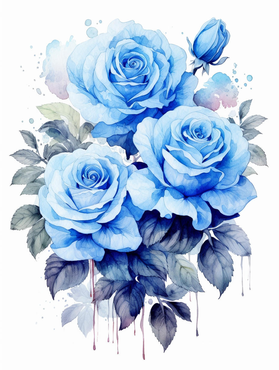 blue rose cliparts