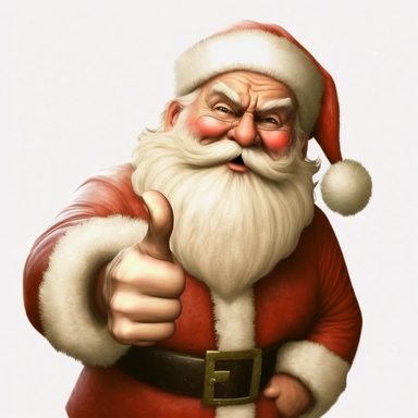 santa claus pointing his finger at you, clipart