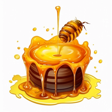 honey dripping from a bee hive clipart 8k hd