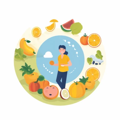 Image of a healthy lifestyle and food, png, clipart, for slideshow