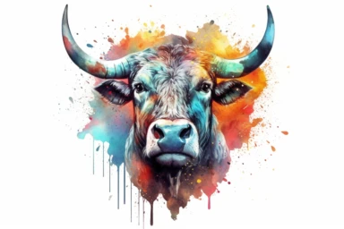 Watercolor, Beabull Mammal, clipart, hd, on a white background, spaced out