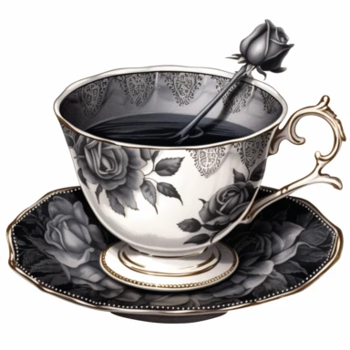 make gothic tea cup clipart
