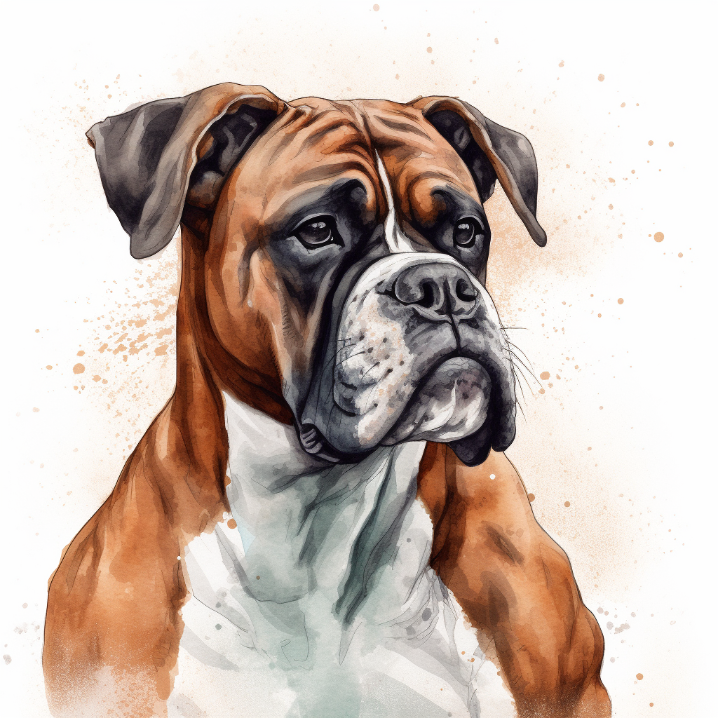 boxer dog clipart