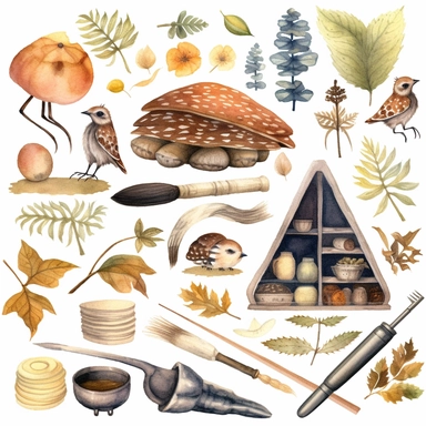 watercolour crafter, Crafting materials, neutral Watercolor Clipart - <@1098423716465102849> (62%) (fast)