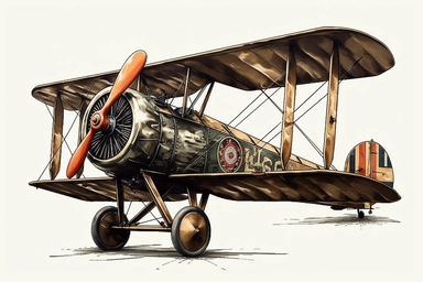 Bristol Type 22, WW1 fighter plane, Clipart, PNG Clipart, Illustration clipart, 4K, extremely detailed