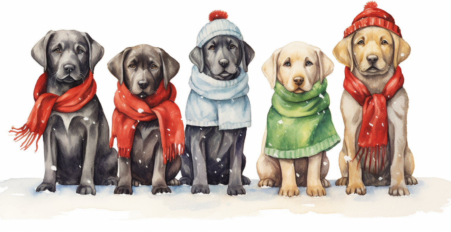 christmas puppy cliparts