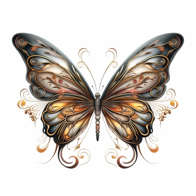 elegant butterfly clipart no background