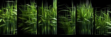 green grass 3px clipart, in the style of video collages, glitchcore, leica cl, black background, striped arrangements, pixelated realism, focus stacking