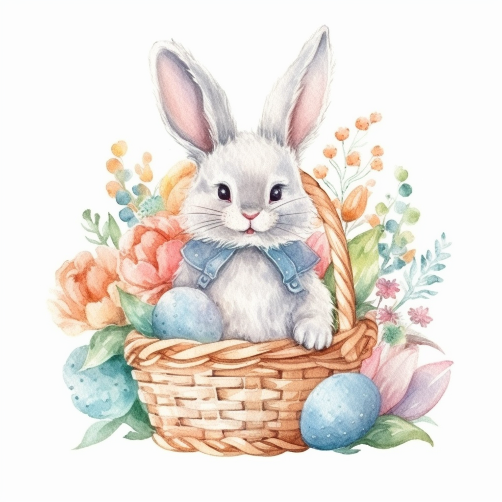 easter basket clipart