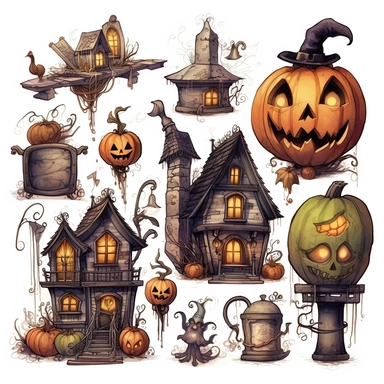 Halloween for Holiday clip art illustrator