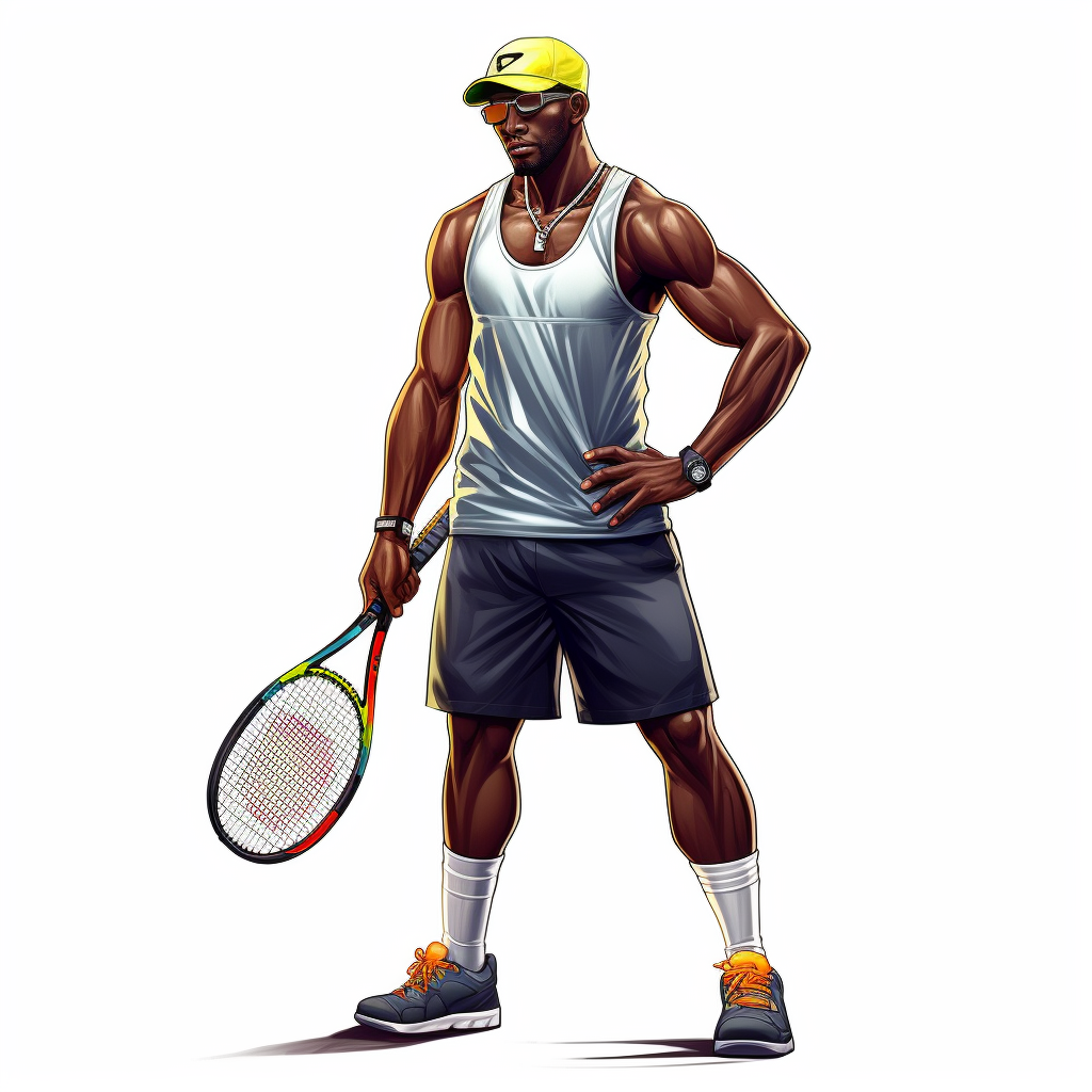 black tennis cliparts