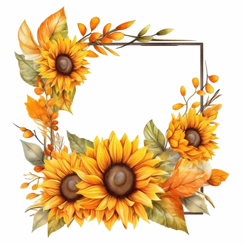 fall sunflower cliparts
