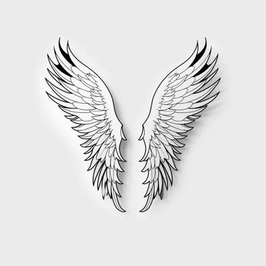 Angel Wings Svg , Angel Wings Clip Art, Wings Cut File For Silhouette, white background