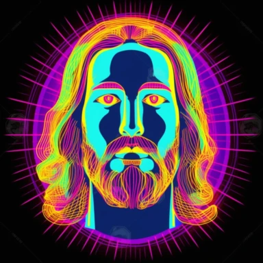neon jesus clip art