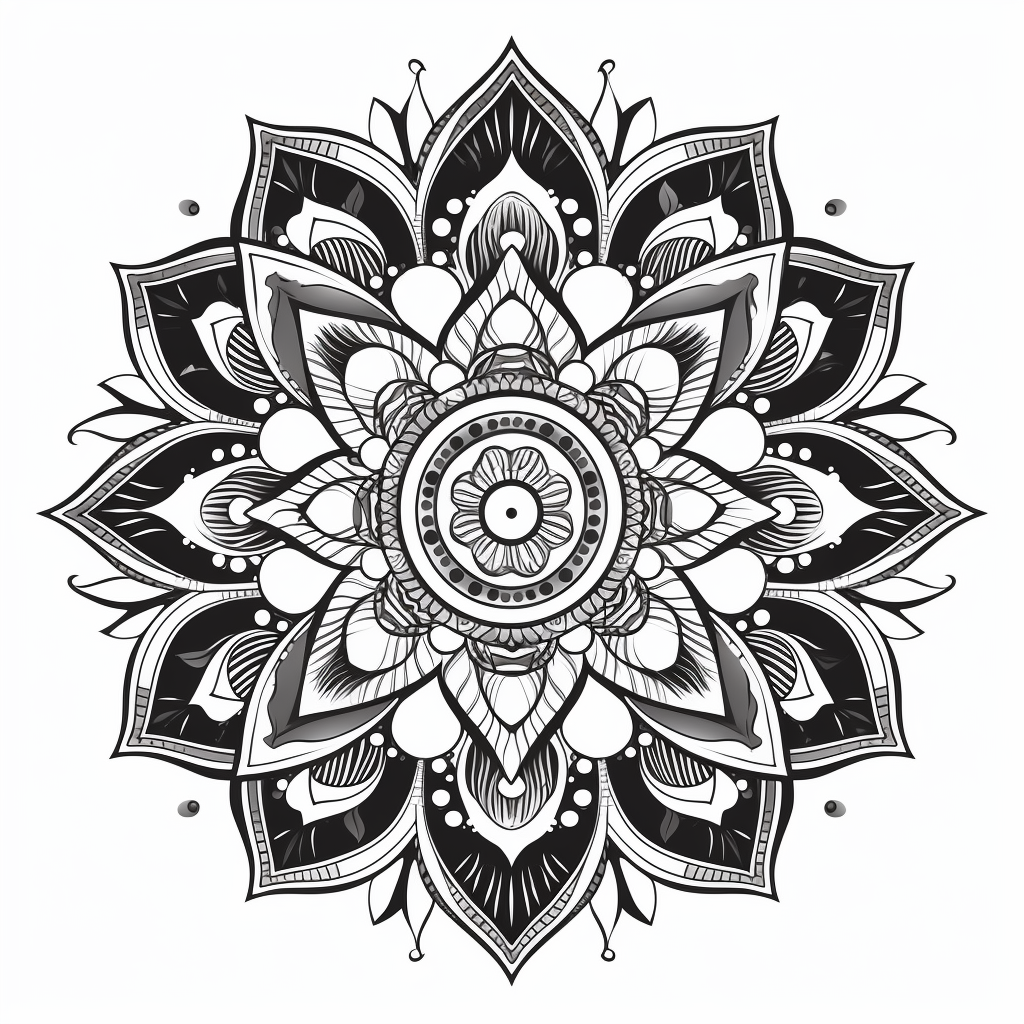 black mandala cliparts