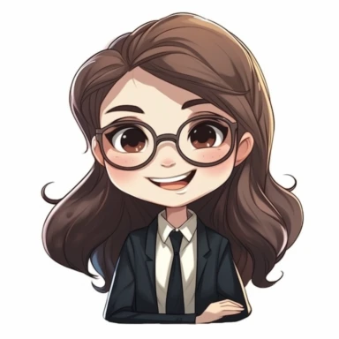 happy cute Legal Assistant face, cartoon, clipart, mascot, isolated on white background