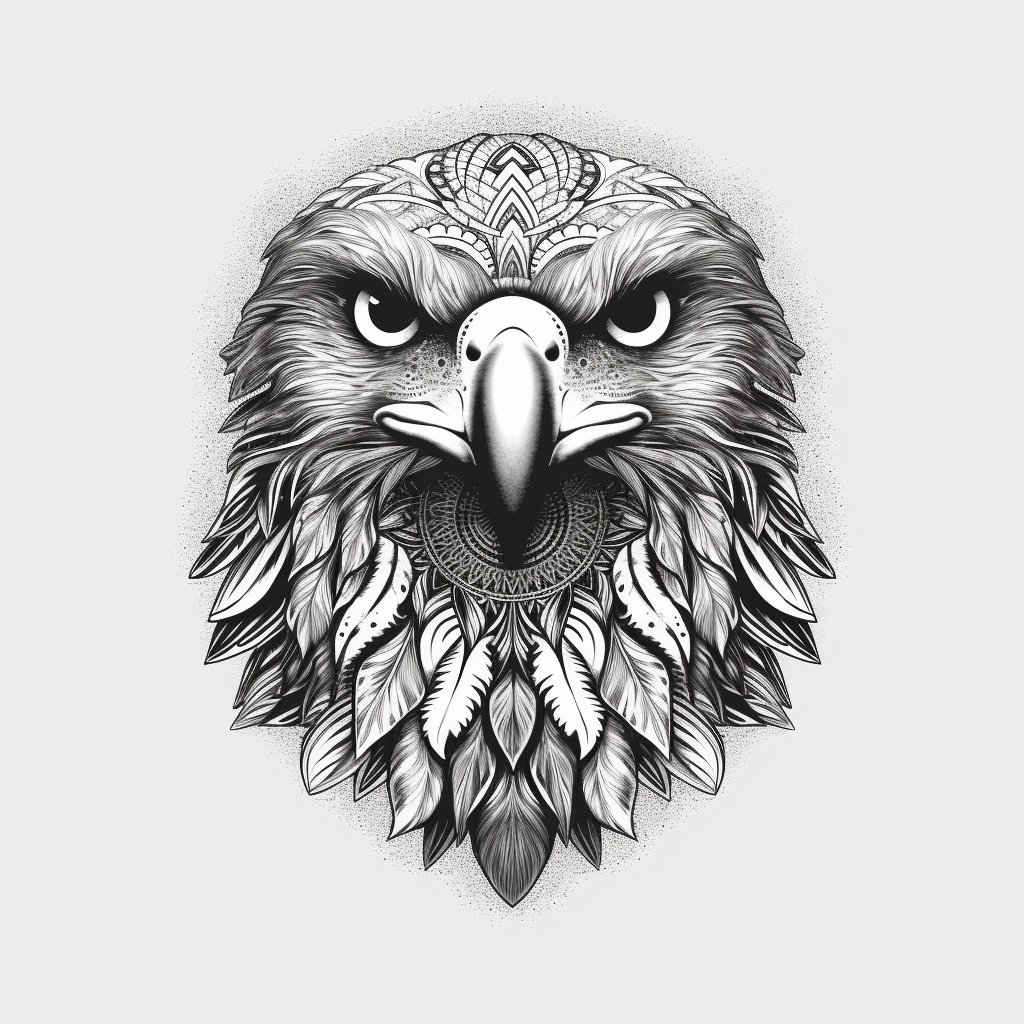 black eagle Svg, eagle Mandala Svg, eagle Clipart, eagle Mandala Svg