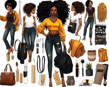 Expressive, full body shots, business, corporate, Black Girl Magic, Beautiful braided hair styles, Fashion Nova Themed Clipart, Black Girls Magic Clipart, Black Women Clipart, Black Girls PNG, Black Girl Sticker/Planner/Journal/Print Lady boss clipart, Boss Fashion clipart, Fashion Girl Clipart, Boss Girl clipart, Fashion Illustration, Afro lady clipart