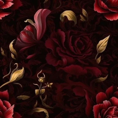 vintage flower clip art in the style of julian schnabel, dark crimson, martin johnson heade, bibliopunk, jakub różalski, large-scale canvas minimilst with lots of space between each element of the design. 25% of the design should have flower clipart while 75% of the design is of the background,