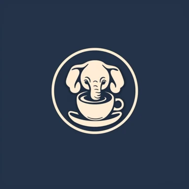 Your creative skills are sought to design a coffee logo that meets the following criteria: it must feature a minimalist design elephant clip art, adhere strictly to a deep blue color scheme, and exude a sense of class, luxury, and elegance. Your task is to create a visually appealing logo that resonates with sophistication and simplicity. Consider the following guidelines while designing the logo: Minimalist Design Elephant Clip Art: Incorporate a minimalist elephant clip art as the central them