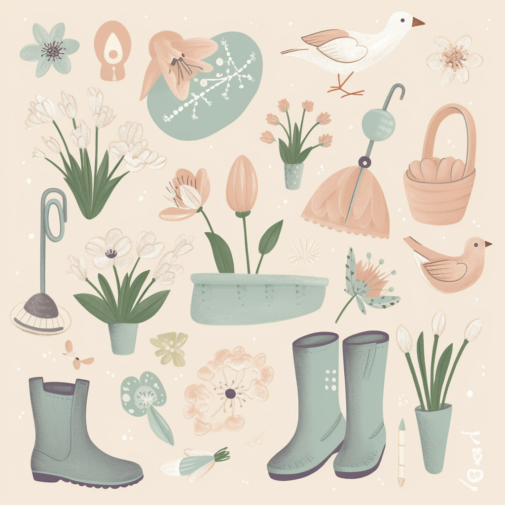 animal spring cliparts