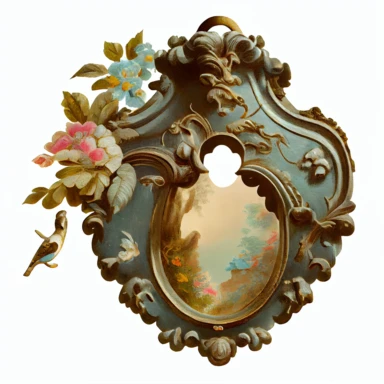 Vintage keyhole Francois Boucher clipart png