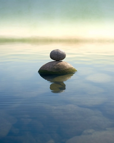 An award-winning, ultra-high definition mind-bending, unusual, creative photograph bearing a film-clip feel depicting the core of the phrase Invite peace consciousness into your life. It only comes by invitation. Texture of water and stone. The photograph renders the core of the sentence in an original way: serene presence, tranquil harmony, inner serenity, ethereal invitation, blissful encounter, radiant calm, transcendent connection, profound stillness, gentle transformation, sacred invitation