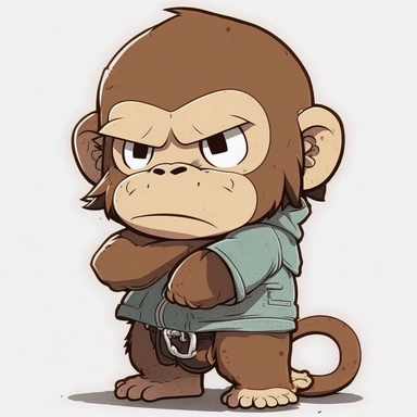 cute anime apes clipart