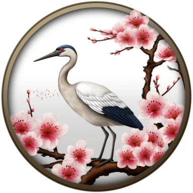 KOREA flag circle image. add rose of sharon image. add tiger image. add crane bird image. clipart