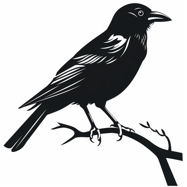 crow clipart, white background,