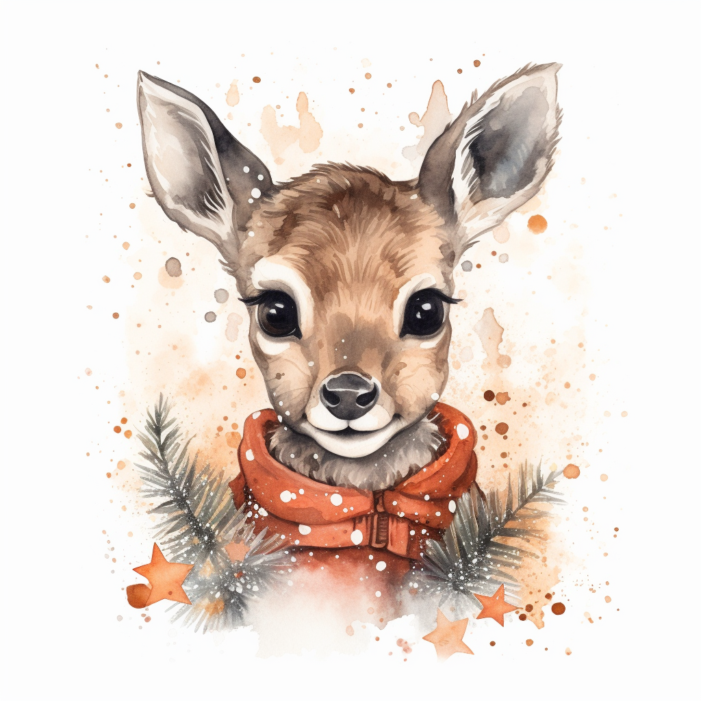 cute reindeer clipart
