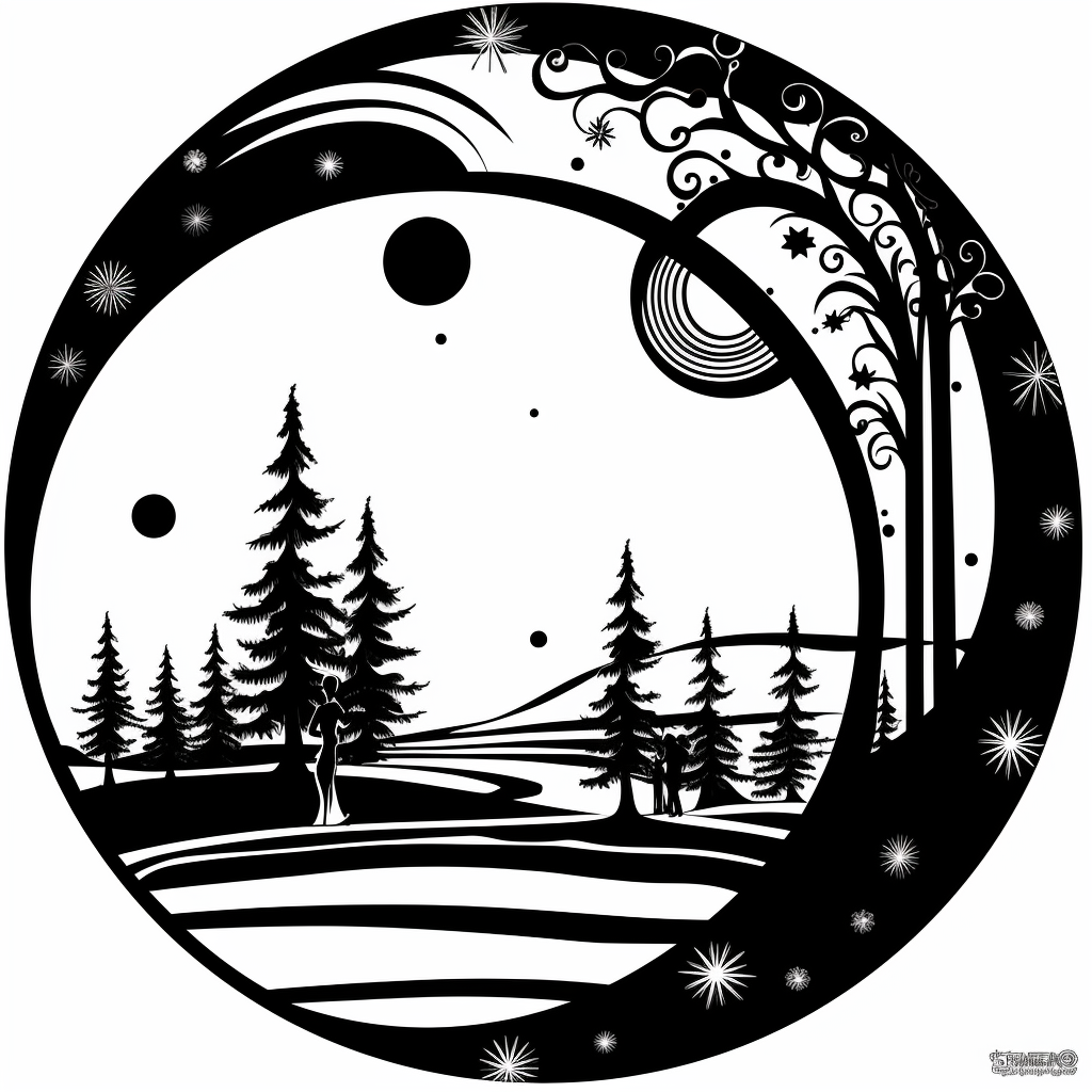 christmas circle cliparts