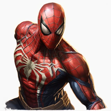 Create a clipart spiderman realistic