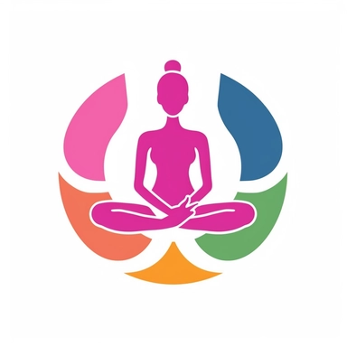 adorable simple yoga logo clipart, white background