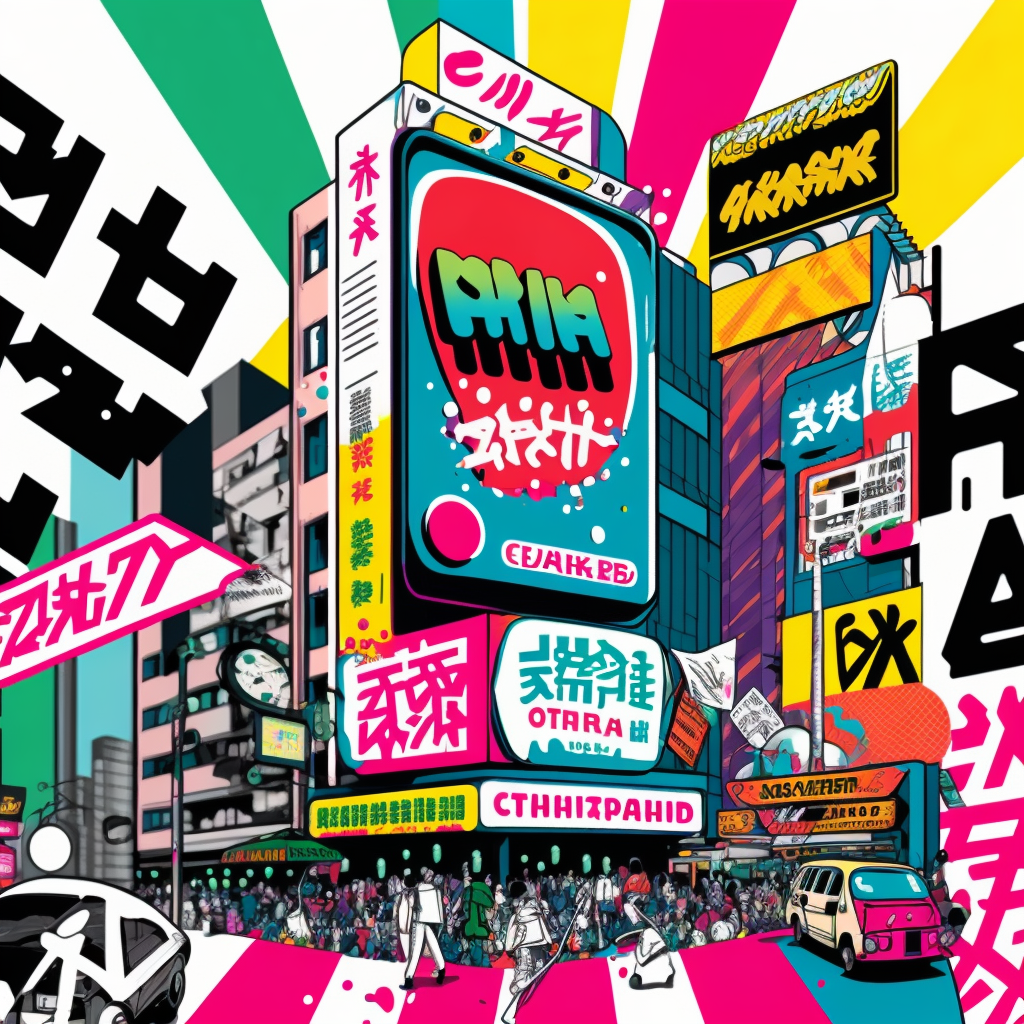 Creative graphic design, design, Jpop culture, Geek on in Akihabara ...