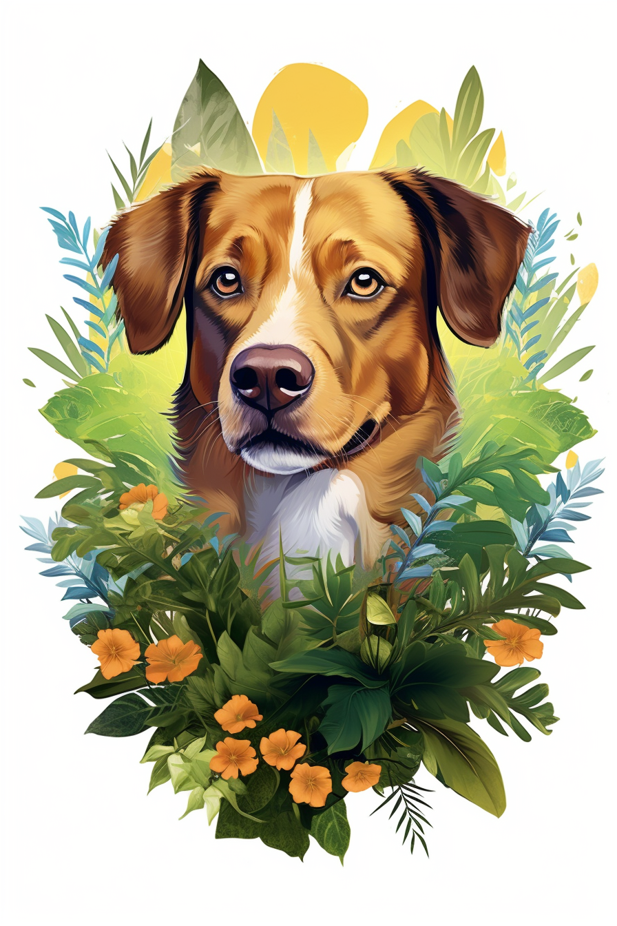 dog sunset cliparts