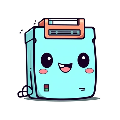 kawaii floppy disk clipart white background