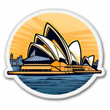clipart sticker of Sydney opera house