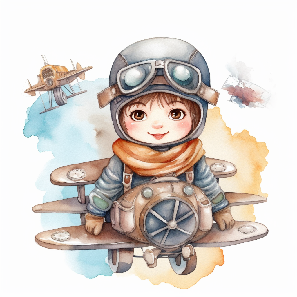cute plane cliparts