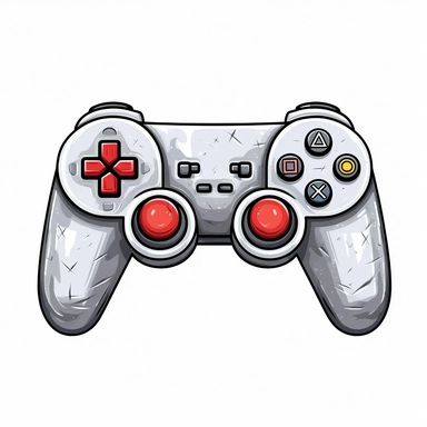 game controller Clipart on white background with margins