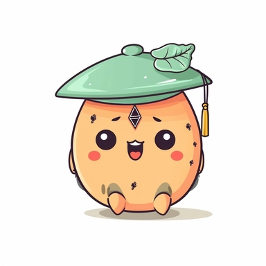 Graduation Cantaloupe kawaii cute vector clipart white background with margins lovely