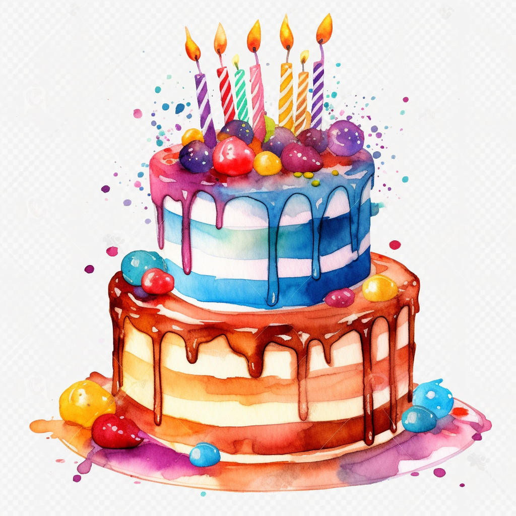 happy birthday cake clipart