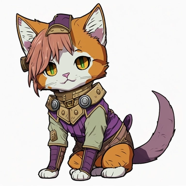 cute anime cat cosplaying clipart